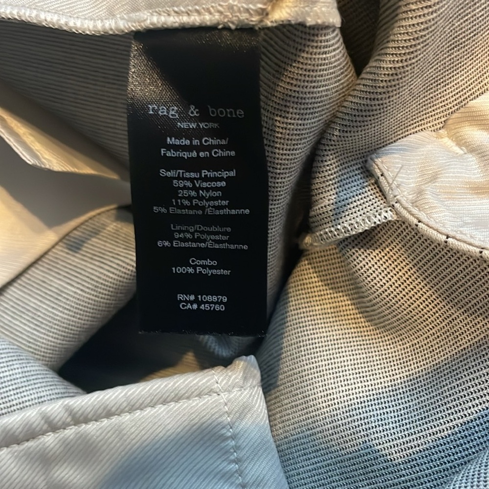 rag & bone Cream Striped Pants - Picture 6 of 7
